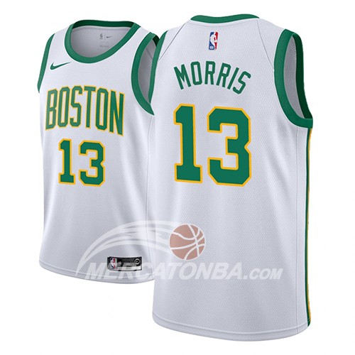 Maglia NBA Boston Celtics Marcus Morris Ciudad 2018-19 Bianco